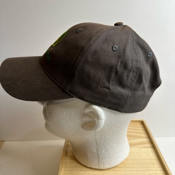John Deere Ball Cap Hat Adjustable Strap Grey - Picture 2 of 6